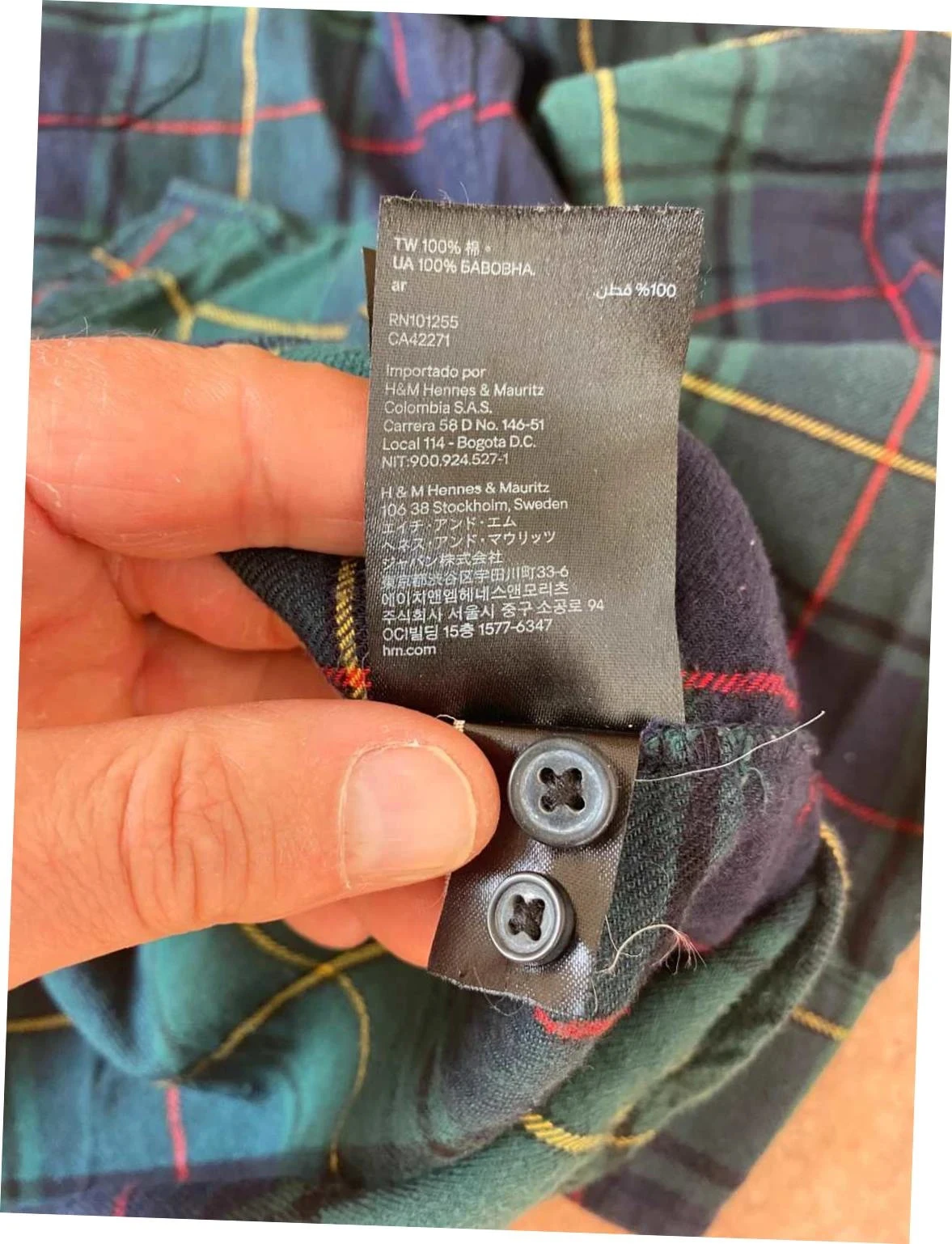 Camisa de mangas compridas H&M Divided em xadrez / verde azulado / tamanho M – photo 8